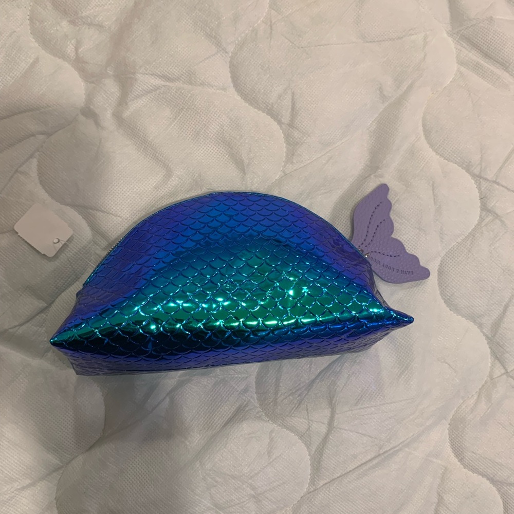 Bath And Body Works Blue and Green Mermaid Tail Pouch